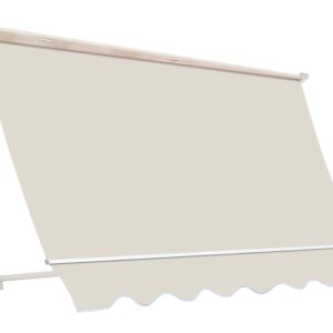 Tenda da sole a caduta braccetti balcone cassone 3x2,5 mt beige 5403
