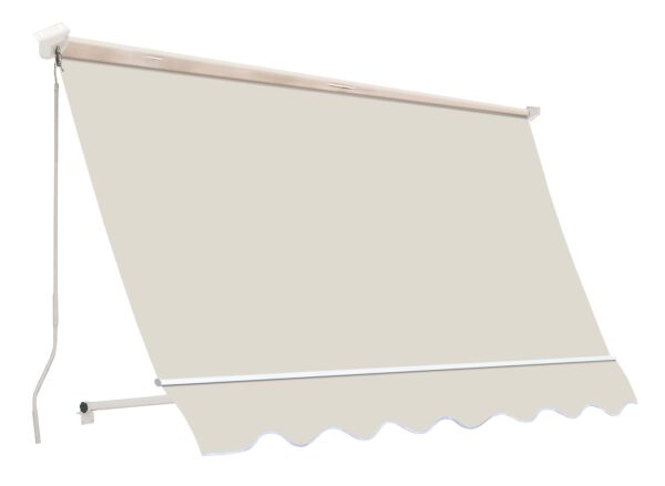 Tenda da sole a caduta braccetti balcone cassone 3x2,5 mt beige 5403