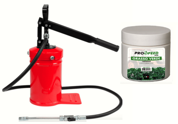Kit ingrassatore 4 Kg + grasso verde universale sapone di litio 4,5 Kg lubrificante 417to