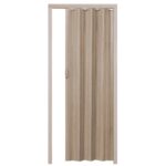 Porta a soffietto scomparsa pvc effetto legno chiaro venato rilievo chiusura con magnete casa maniglia cm 215x84 2714