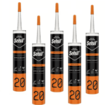 5pz silicone sigillante acrilico bianco cartuccia 310 ml interni esterni 847se