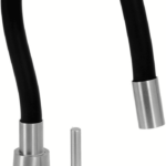 Miscelatore rubinetto canna alta curva flessibile lavello cucina nero 026to