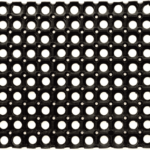Tappeto in gomma zerbino antiscivolo copripavimento forellato griglia nero cm 40x60 950df