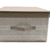 Contenitore scatola salvaspazio armadio abiti biancheria per cambio stagione cm 60x50x30 beige 659ds
