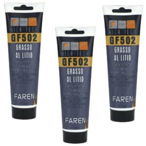 Grasso al litio 3pz universale tubetto 125 ml ingrassatore raffinato lubrificazione 646fa