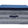 Contenitore scatola salvaspazio armadio abiti biancheria per cambio stagione cm 40x50x25 blu 666ds