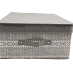 Contenitore scatola salvaspazio armadio abiti biancheria per cambio stagione cm 40x50x25 grigio 666ds