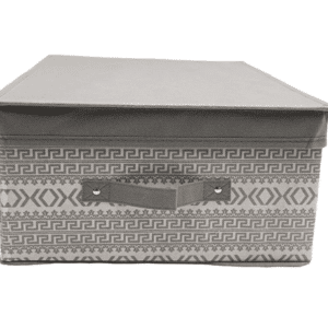 Contenitore scatola salvaspazio armadio abiti biancheria per cambio stagione cm 40x50x25 grigio 666ds
