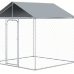 Box per cani gabbia cuccia cane da esterno giardino in metallo zincato mt 2x2x2 105ve