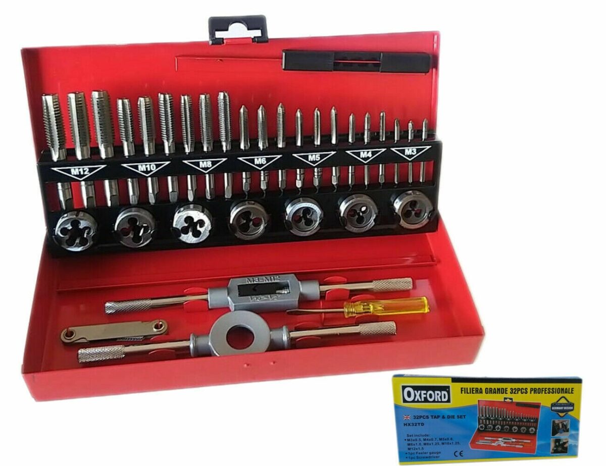 FILIERA FILIERE FILETTARE FILETTATURA MASCHI PASSO METRICO METRICA 32 PZ OX 501 - immagine 3