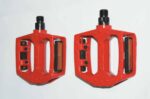 COPPIA PEDALI ANTISCIVOLO MOUNTAIN BIKE BICI BICICLETTA MTB RIFRANGENTI ROSSI WS