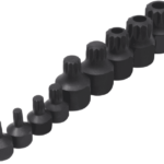 Set bussole 9pz inserti xzn 1/4" 3/8" M4 M18 chiavi bussola S2 impatto foro 225sa