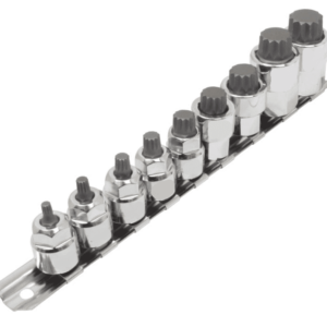 Set bussole 9pz inserti xzn 1/2" 3/8" M4 M18 chiai a bussola chrome vanadium 133sa