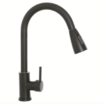 Miscelatore rubinetto monocomando lavello cucina canna alta nero estraibile 227b
