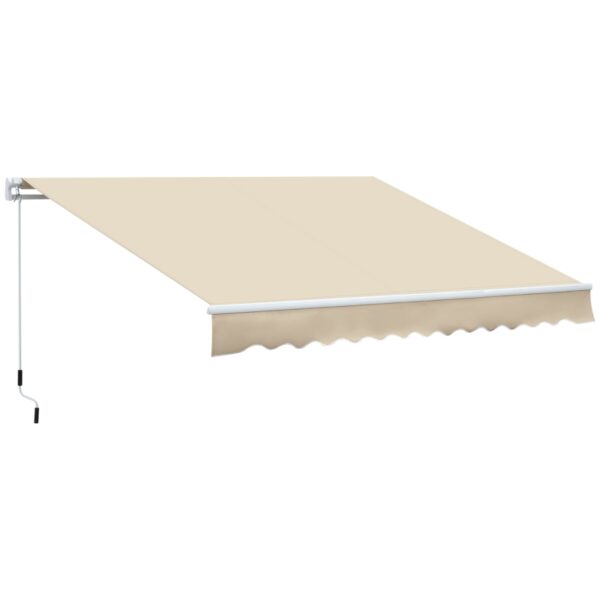 TENDA SOLE BALCONE BARRA QUADRA 3x2 MT BEIGE ALLUMINIO BRACCI ESTENDIBILI 1803