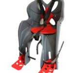 Seggiolino bici anteriore manubrio sedile bambino omologato 15kg grigio antracite 970lui