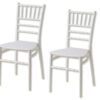 Kit 2 sedie polipropilene cucina bar ristorante sedia interno esterno bianco wedding 566v