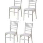 Kit 6 sedie polipropilene cucina bar ristorante sedia interno esterno bianco wedding 566v