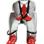 Seggiolino bici anteriore manubrio sedile bambino omologato 15kg grigio chiaro 320lui