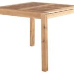 Tavolo da pranzo in legno giardino interno esterno quadrato cm 80x80x75 H 360v