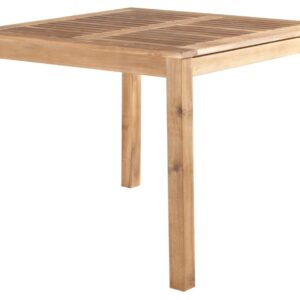 Tavolo da pranzo in legno giardino interno esterno quadrato cm 80x80x75 H 360v
