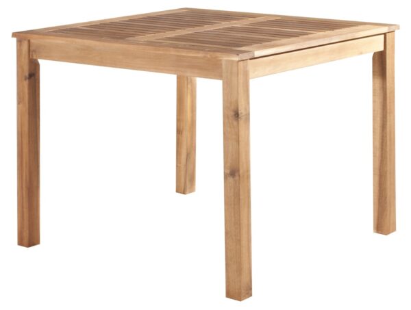 Tavolo da pranzo in legno giardino interno esterno quadrato cm 80x80x75 H 360v
