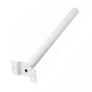 Staffa supporto palo braccio a parete muro per lampione 5cm bianco 593air