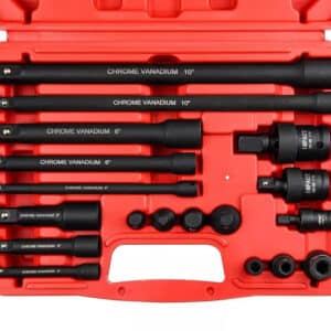 Kit prolunghe di estensione rinforzate 18pz adattatori 1/2" 1/4" 3/8" prolunga 75 150 250 mm RO
