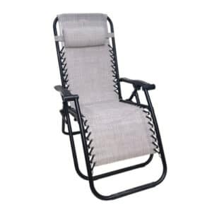 Sdraio pieghevole sedia poltrona campeggio mare giardino metallo grigio 620ds