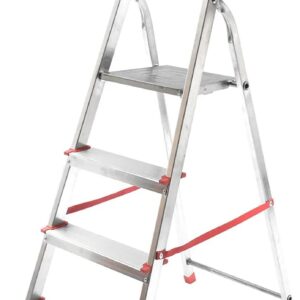 Scala scaletta alluminio domestica 4 gradini pieghevole leggera h 147cm portata 150kg 101cz