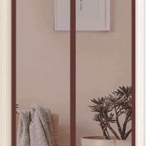 Tenda zanzariera magnetica 150x250 porta finestra riducibile calamita zanzare marrone 1843
