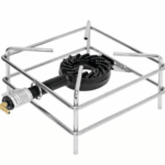FORNELLONE FORNELLO GAS CM 30X30 CROMATO BRUCIATORE IN GHISA ESTERNO CAMPEGGIO