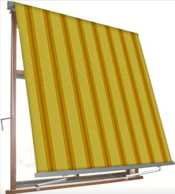 TENDA DA SOLE A CADUTA BRACCETTI BRACCI ESTERNO 2,5 x 2,5 MT BEIGE OCRA RIGATA 116v