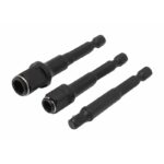 Set 3 adattatori rinforzati bussola 1/4" 3/8" 1/2" avvitatore trapano bussolotti attacco esagonale 993sa