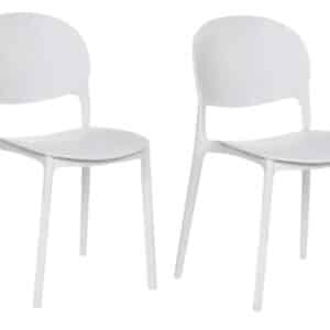 Kit 2 sedie polipropilene cucina bar ristorante sedia interno esterno bianco 150ro
