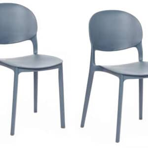 Kit 2 sedie polipropilene cucina cucina bar ristorante sedia interno esterno grigio 174ro