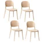 Kit 4 sedie polipropilene cucina bar ristorante sedia interno esterno beige crema 167ro