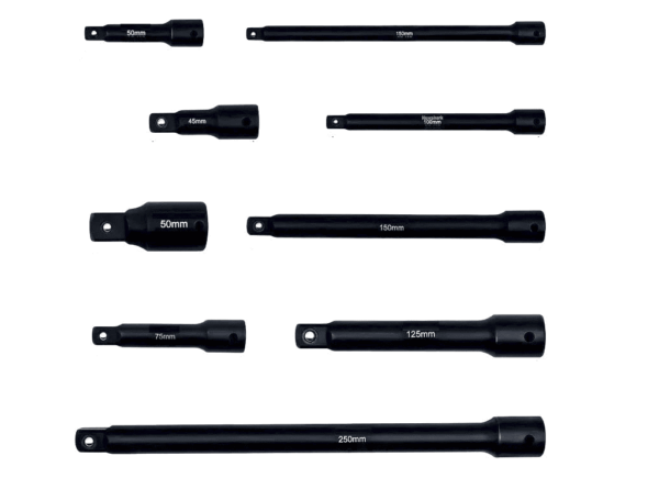 Set prolunghe rinforzate prolunga chiavi a bussola adattatore 1/4" 3/8" 1/2" 9 pz 621ls