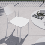 Sedia polipropilene bar ristorante cucina sedie interno esterno bianco 719k