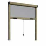 Zanzariera rullo verticale avvolgibile frizione finestre bronzo 100x160 alluminio 117v