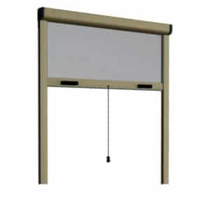 Zanzariera rullo verticale avvolgibile frizione finestre bronzo 100x160 alluminio 117v