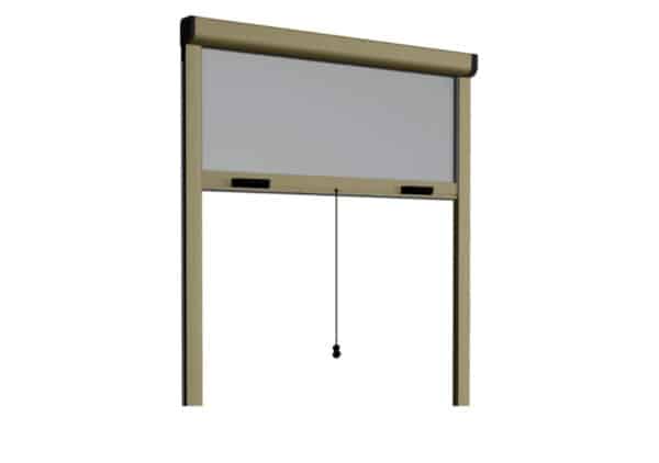 Zanzariera rullo verticale avvolgibile frizione finestre bronzo 100x160 alluminio 117v
