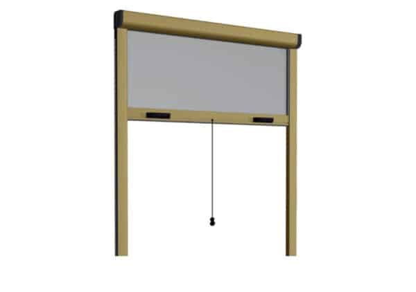 Zanzariera rullo verticale avvolgibile frizione finestre bronzo 60x150 alluminio 707v