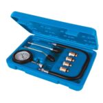 KIT TESTER PROVA COMPRESSIONE MOTORI BENZINA ATTREZZI AUTO MANOMETRO 8 PZ 279