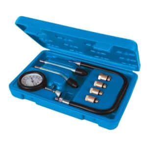 KIT TESTER PROVA COMPRESSIONE MOTORI BENZINA ATTREZZI AUTO MANOMETRO 8 PZ 279