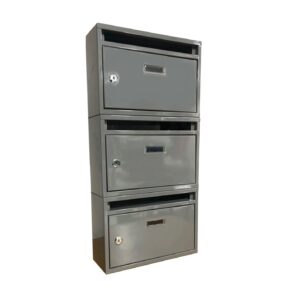 Cassetta postale condominiale modulare componibile posta buca lettere casa 3 posti verticale grigio 465ds