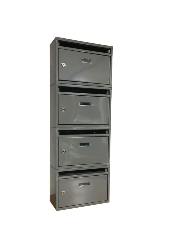 Cassetta postale condominiale modulare componibile posta buca lettere casa 4 posti verticale grigio 465ds