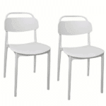 Kit 2 sedie polipropilene cucina bar ristorante sedia interno esterno bianco cue198
