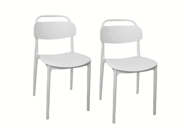Kit 2 sedie polipropilene cucina bar ristorante sedia interno esterno bianco cue198