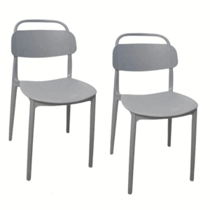Kit 2 sedie polipropilene cucina cucina bar ristorante sedia interno esterno grigio cue211